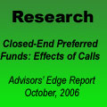 Cosed-End Preferred Funds: Effects of Calls